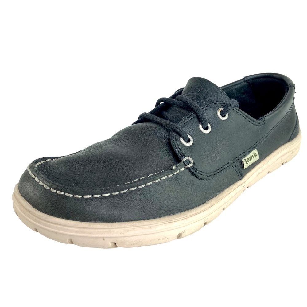LEMS Men's Navy Boat Shoes